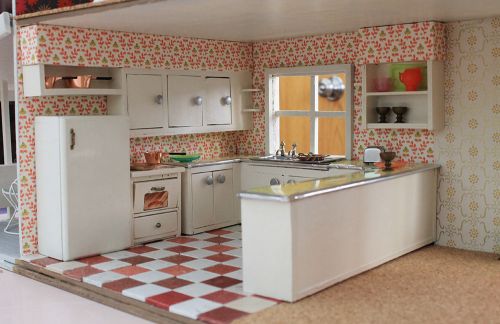 dollhouse kitchen midcentury retro