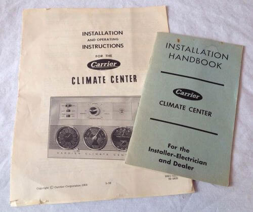 carrier climate center thermostat vintage