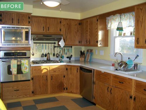 retro kitchen before