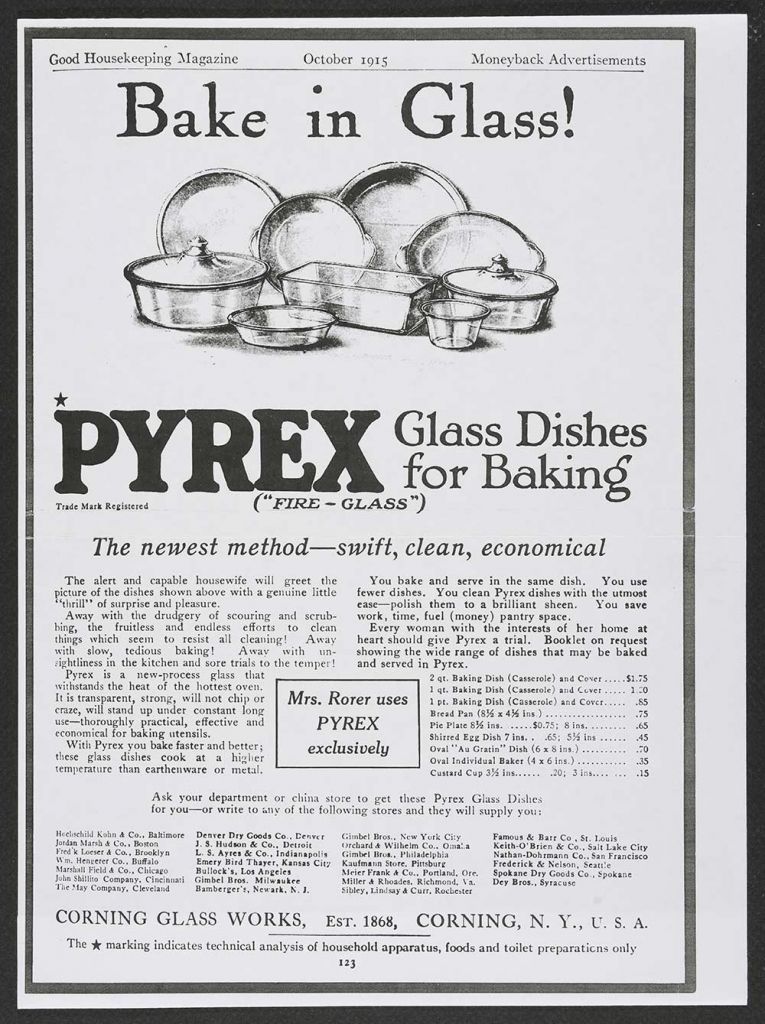 1915 pyrex advertisement