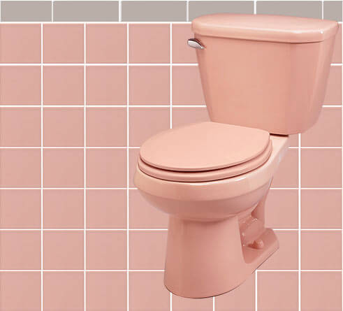 Pink And Gray Vintage Bathroom, Pink And Grey Bathroom