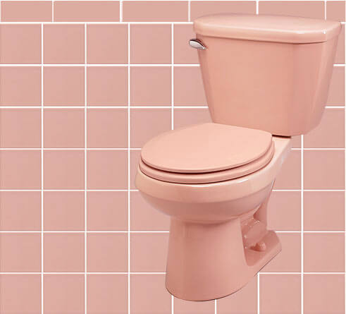 vintage pink bathroom