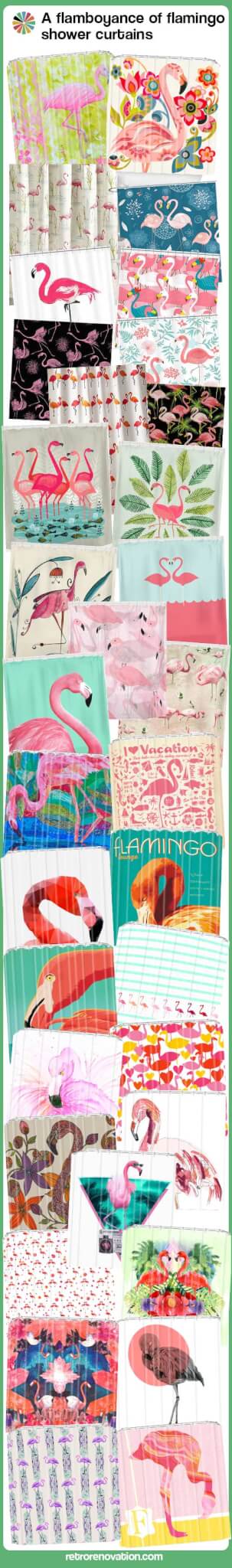flamingo shower curtains