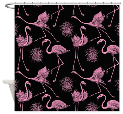 pink flamingo shower curtain