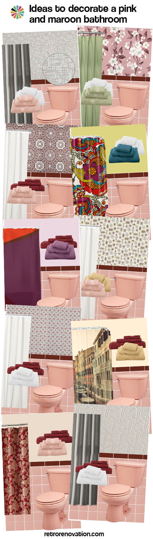 pink and maroon bathroom design ideas