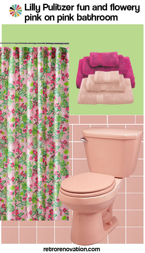 vintage pink bathroom