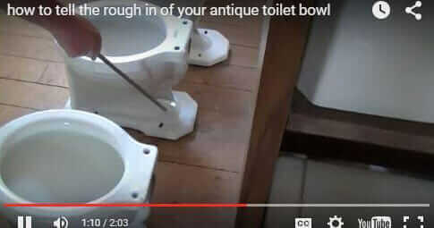 vintage toilet bowl size