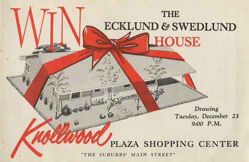 vintage win a house advertisement