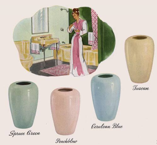 vintage bathroom colors
