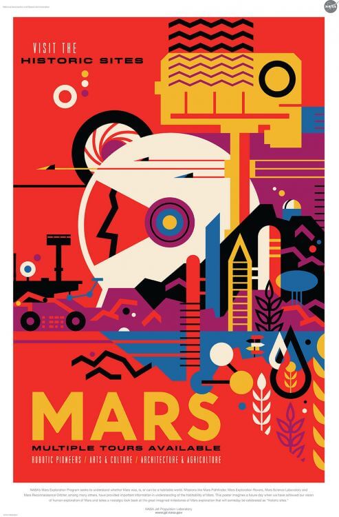 vintage style space poster