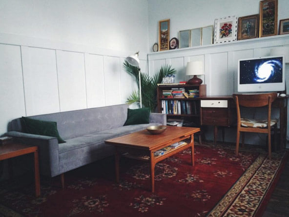Oriental Rugs In Midcentury Living, Persian Rug Small Living Room Ideas