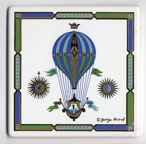 vintage georges-birard décorative tile