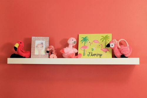 midcentury flamingo nursery
