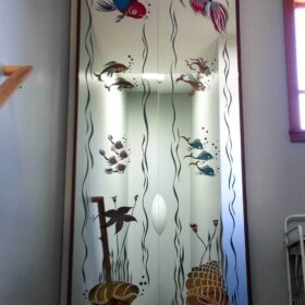 light up mirrored fish panels from world of tile