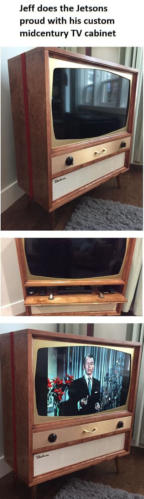 mid century modern tv cabinet