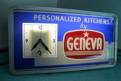 geneva kitchen cabinets clock