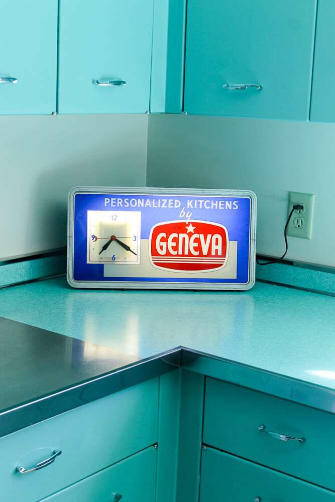 geneva steel kitchen cabinets clock sign
