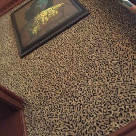 leopard print fabric on the wall