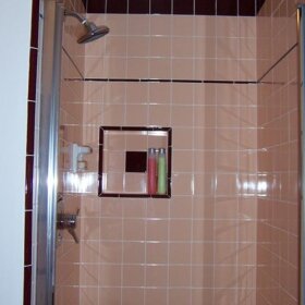 mamie pink tile bathroom from b and w