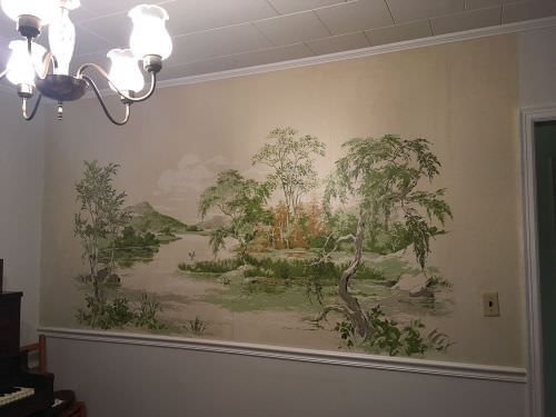 vintage wall mural 