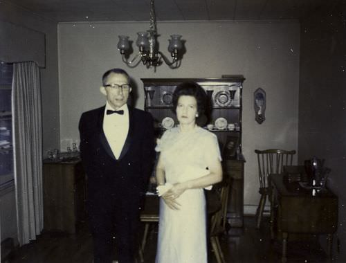 photo of amys grandmother and grandfather in their 1958 house