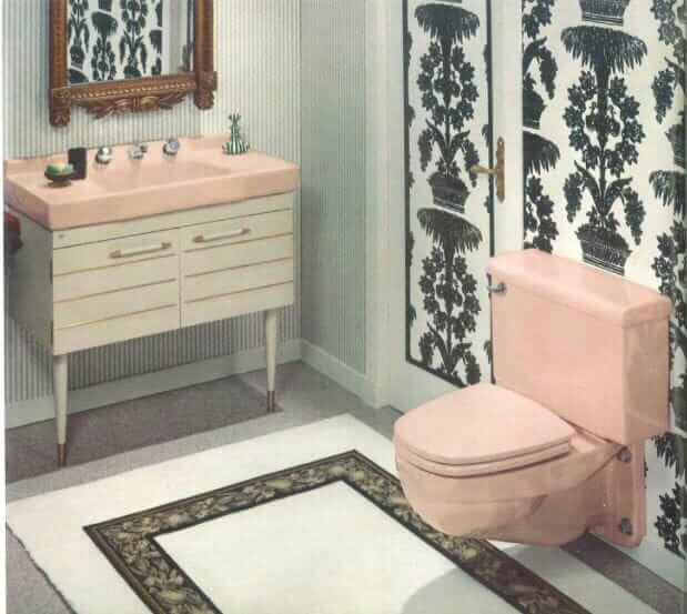 American standard Gracelynn sink white vanity pink sink