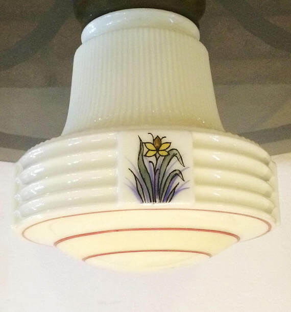 Six Places To Find Painted Glass, 1940s Kitchen Light Fixtures