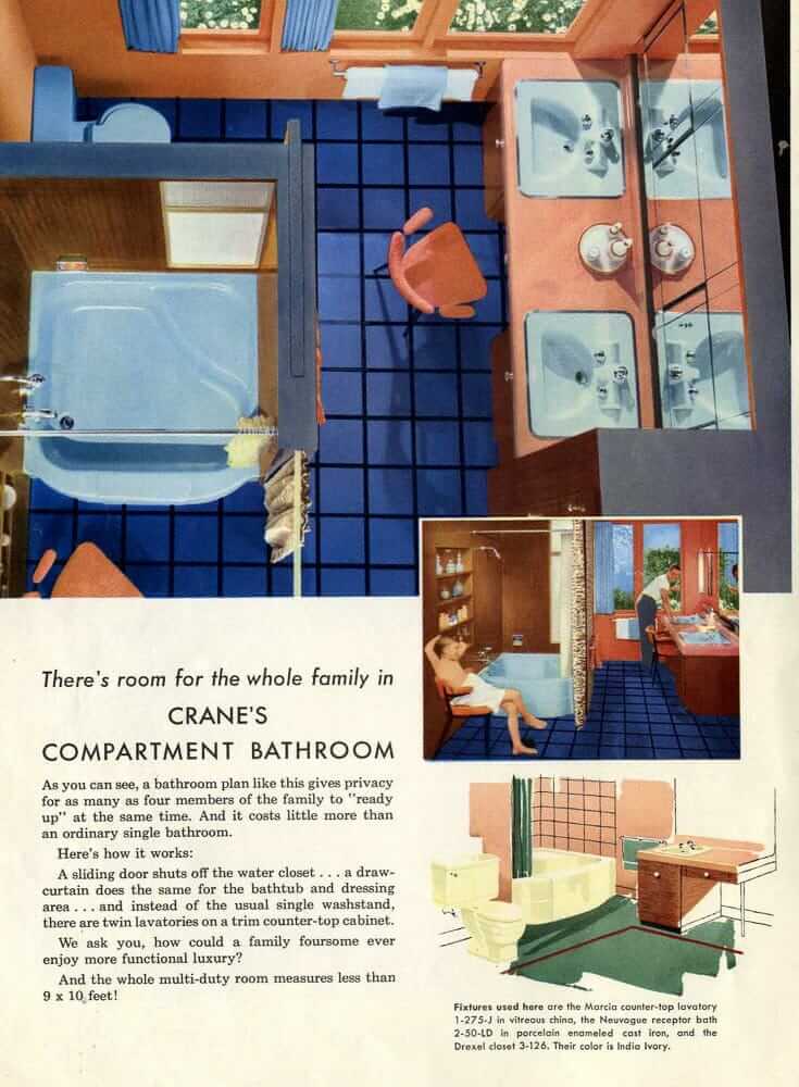 Crane vintage bathrooms sinks, tubs and toilets - catalog from