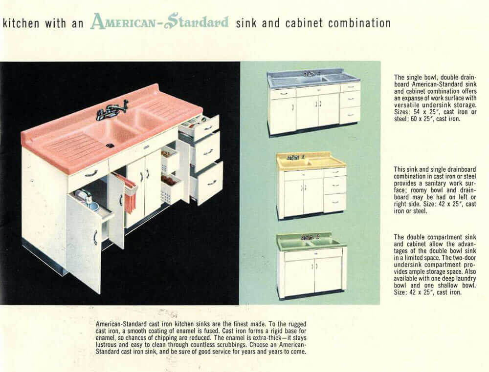 American Standard Steel Kitchen Cabinets 16 Page Catalog From