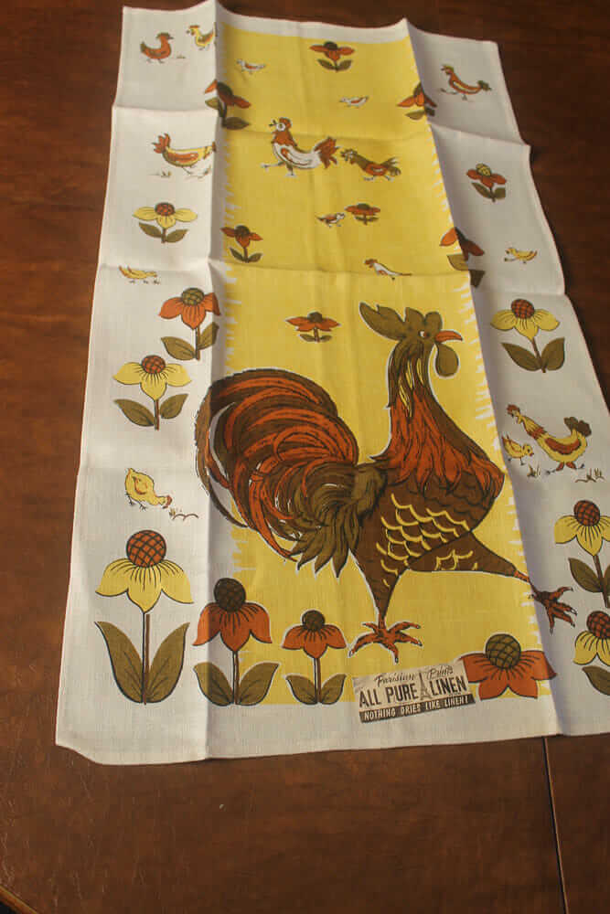 rooster tea towel