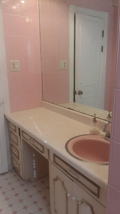 pink bathroom sink