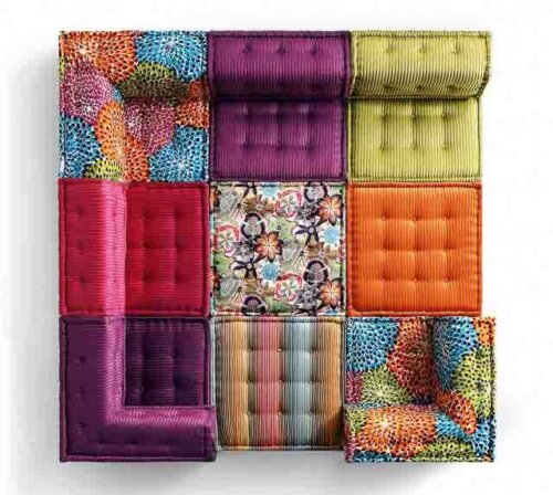 roche bobois mah jong sofa with upholstery by missoni
