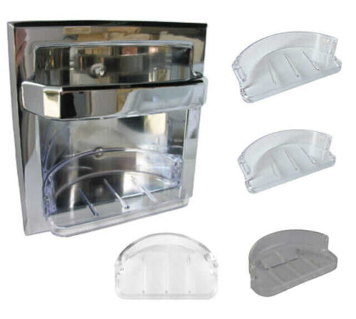 plastic soap trays for recessed metal soap holders