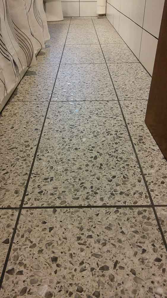 Terrazzo look porcelain tile for as little as $6 / sq.ft. - Retro Renovation