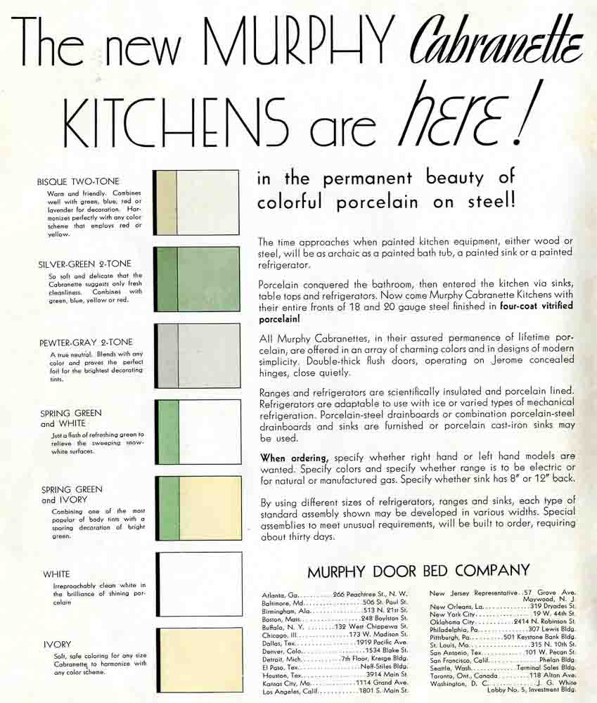 early 20th Century kitchen cabinet colors
