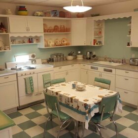 affordable mid century kitchen