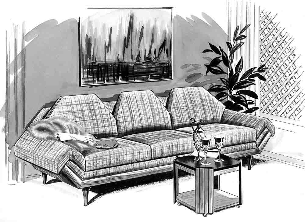 1965 flexsteel thunderbird sofa
