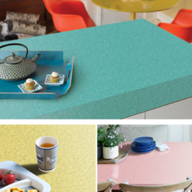 Formica boomerang laminate in 3 limited edition colors