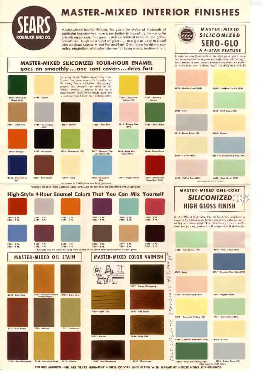 1950s sears colors