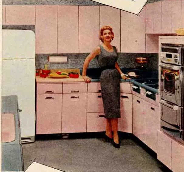 1955 beauty queen pink kitchen