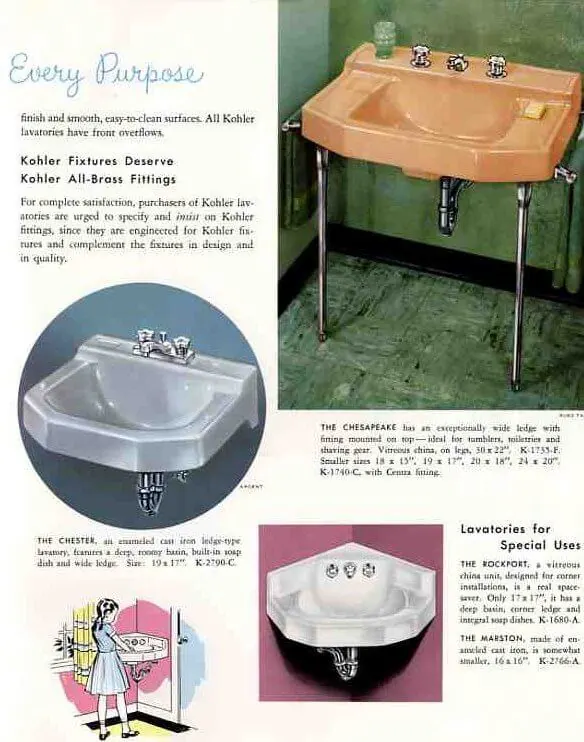 1959 kohler sinks