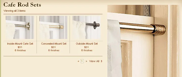 window treatments for a bungalow kitchen cafe rods from rejuvenation