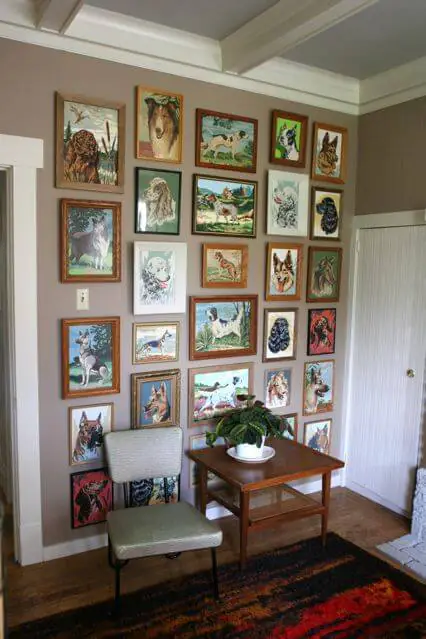troy11 I spent a month buying PBN dogs on ebay to create this dog wall in my dining room.