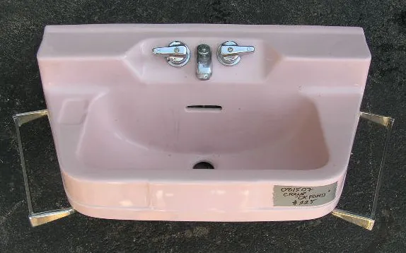 Pink sink from historichouseparts.com