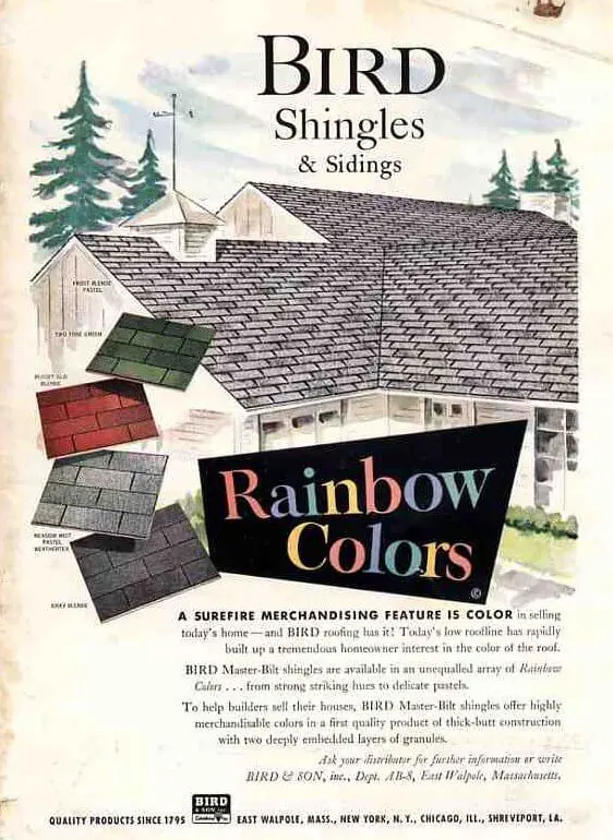 roofing for a mid century house
