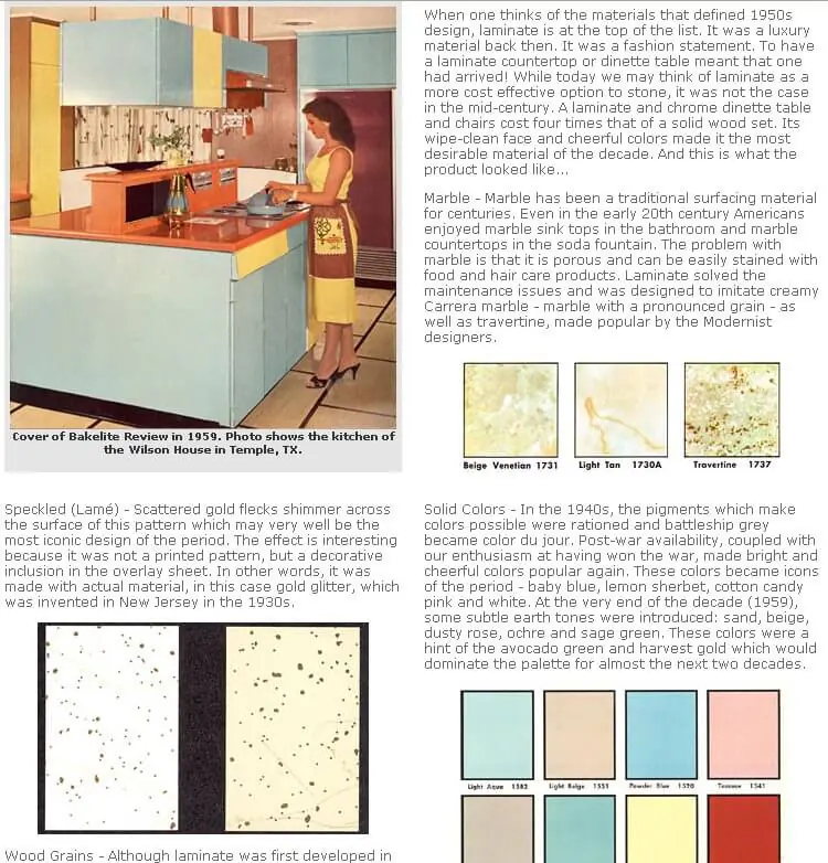 history of kitchen laminates