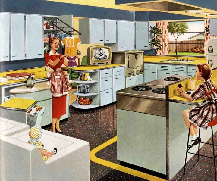 A 1953 Kitchenmaid kitchen - "The Television Kitchen" 