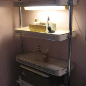 vintage bathroom storage rack