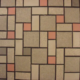 random block mosaic tile floor