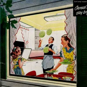 1948-1949-ge-kitchen-lighting 1948 GE Kitchen Lighting Ad